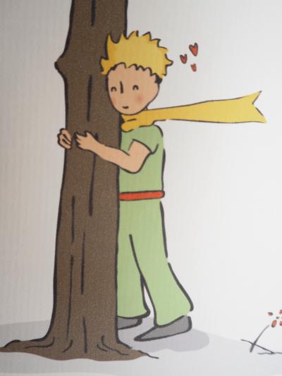 Antoine DE SAINT-EXUPERY : Le Petit Prince et son arbre - Lithographie 2