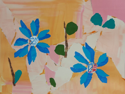 Michelle MORGAN  - Fleurs, circa 1982  - Lithographie originale en couleurs signée et justifiée au crayon 2