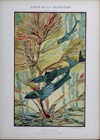 Émile-Allain SEGUY - Les Algues, 1900 - Lithograph (Chromotypograph) 2