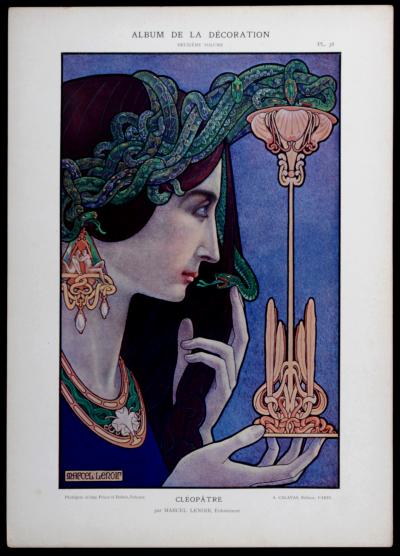 Marcel LENOIR - Cléopâtre, 1900 - Lithograph (Chromotypograph) 2