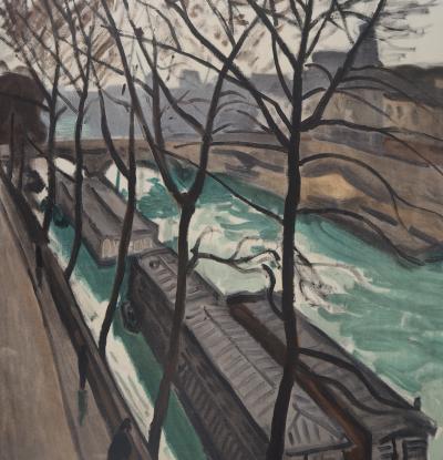 Albert MARQUET - Bateaux-lavoirs et Pont Neuf - Lithographie signée 2