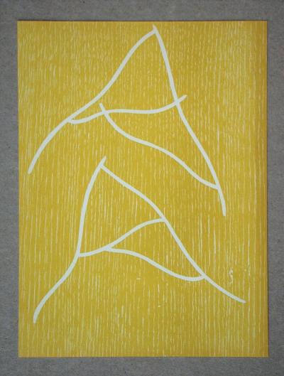 Jean ARP - En route, 1948 - Bois gravé original 2