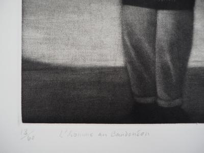 Richard DAVIES : L’homme au bandonéon - Gravure originale signée 2