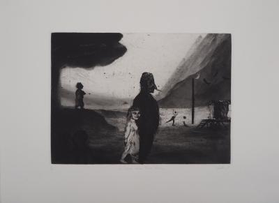 Richard DAVIES : Du destin d’une petite foraine - Gravure originale signée 2