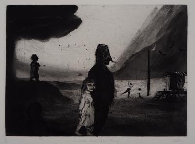 Richard DAVIES : Du destin d’une petite foraine - Gravure originale signée 2