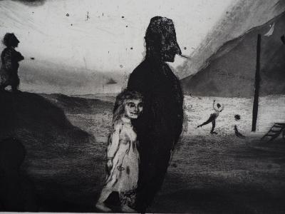 Richard DAVIES : Du destin d’une petite foraine - Gravure originale signée 2