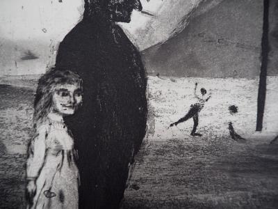 Richard DAVIES : Du destin d’une petite foraine - Gravure originale signée 2