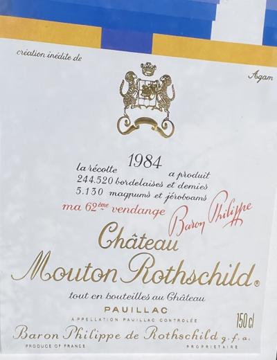 Agam - Étiquette château Mouton Rothschild 2