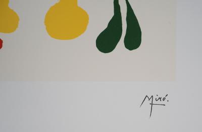 Joan MIRO : Une mère et ses enfants surréalistes - Lithographie signée 2