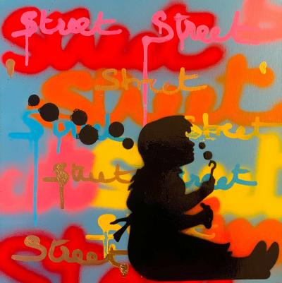 Andrea Van Der Hoeven - Little Girl - Technique mixte sur toile 2