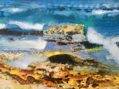 Camille HILAIRE - L’océan, Portugal, 1971, Huile sur toile signée 2
