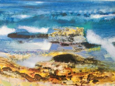 Camille HILAIRE - L’océan, Portugal, 1971, Huile sur toile signée 2