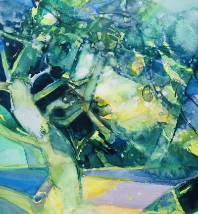 Camille HILAIRE - Côte d’Azur, 1995 - Aquarelle et gouache originale signée 2