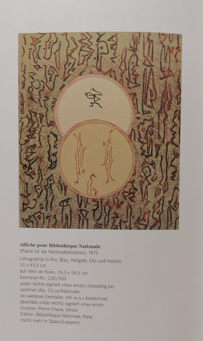 MAX ERNST - Bibliothèque nationale,1975 - Lithographie en couleur 2
