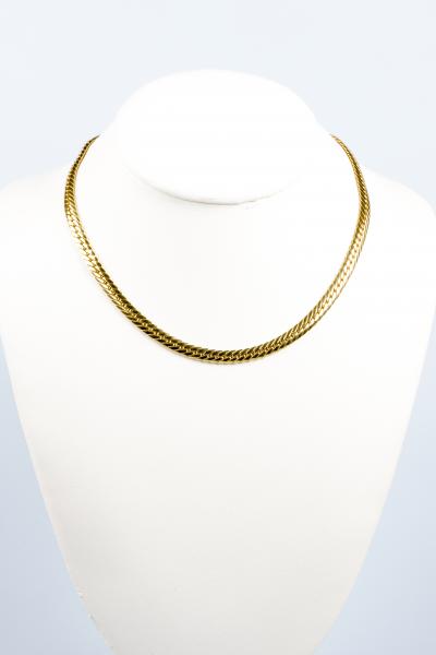 Chaîne en or jaune 18 carats en maille anglaise. 2