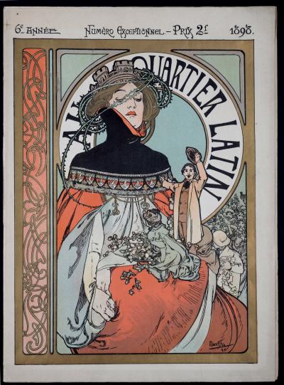 Alphonse Mucha – Au Quartier Latin, 1898 Couverture originale de la lithographie 2