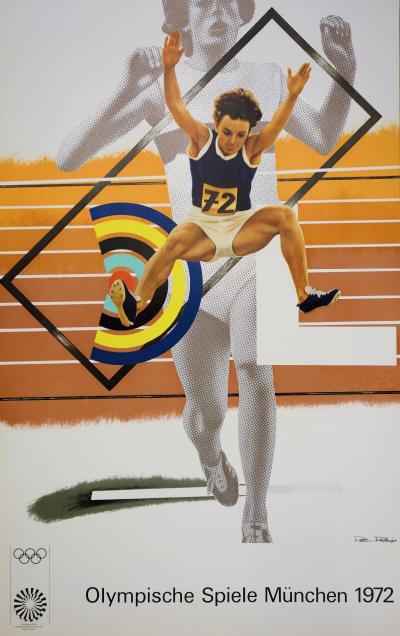 Peter PHILLIPS : Athlétisme : Plus haut, plus fort, plus loin, Affiche en lithographie originale