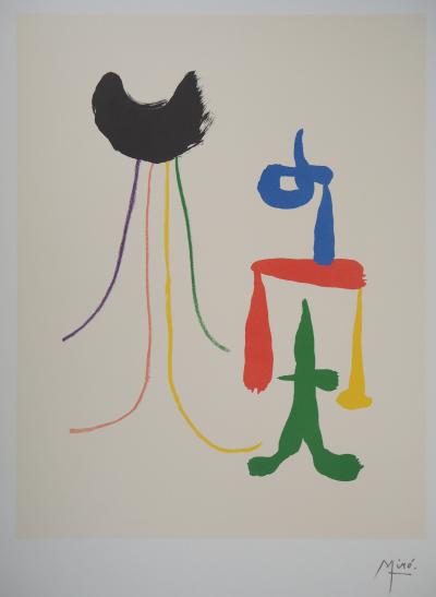 Joan MIRO (after) - Surrealist couple - Signed lithograph 2