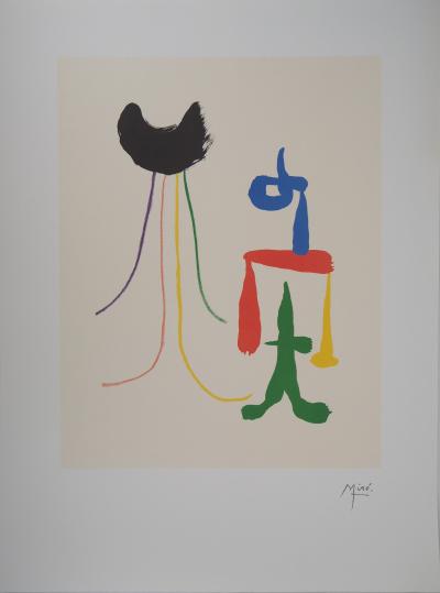 Joan MIRO : Couple surréaliste - Lithographie signée
