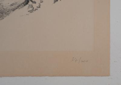 Charles LACOSTE : Pardies, sous bois en hiver - Lithographie originale, 1946 2