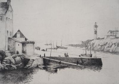 Eugène CORNEAU : L’atelier - Gravure Originale Signée, 1946 2