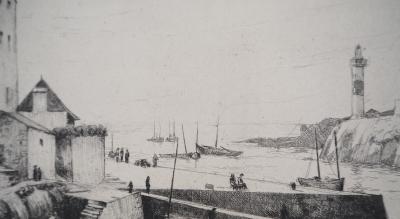 Eugène CORNEAU : L’atelier - Gravure Originale Signée, 1946 2