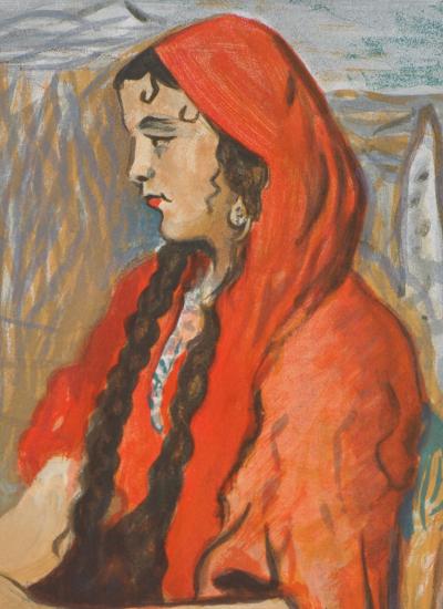 Lucien MAINSSIEUX : Gitane - Lithographie originale signée, 1949 2