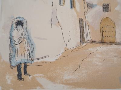 Lucien MAINSSIEUX : Marrakech, La Casbah - Lithographie originale signée, 1949 2