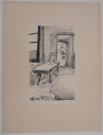 Charles LACOSTE : Atelier - Lithographie originale, 1946 2
