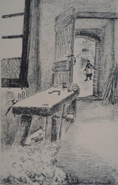 Charles LACOSTE : Atelier - Lithographie originale, 1946 2