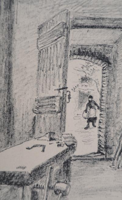 Charles LACOSTE : Atelier - Lithographie originale, 1946 2