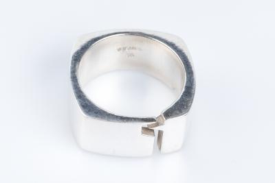 Versani  - Bague carrée pour hommes en Argent 925 2