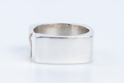 Versani  - Bague carrée pour hommes en Argent 925 2