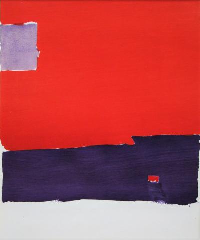 Nicolas DE STAËL (d’après) - Composition Paysage, 1959 - Pochoir en couleurs 2