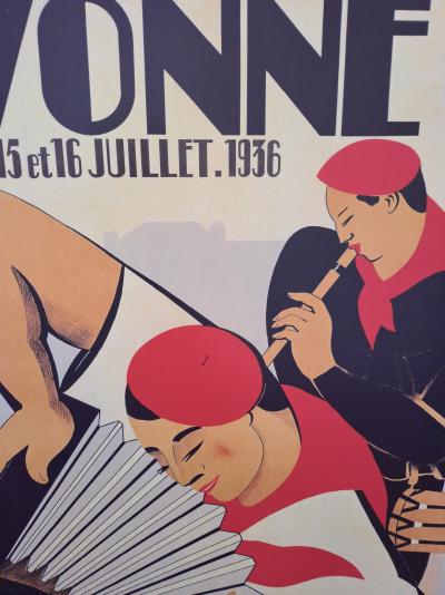 Roger Barricarrère (1912-1989) - Les Fêtes de Bayonne, 1936 - Affiche 2