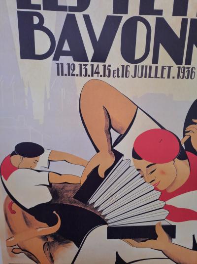 Roger Barricarrère (1912-1989) - Les Fêtes de Bayonne, 1936 - Affiche 2