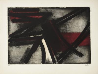 Pierre SOULAGES eau forte n° II, 1952 2