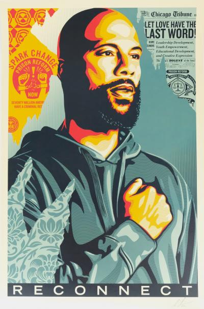 Shepard FAIREY (OBEY) : Reconnect - Sérigraphie originale signée 2
