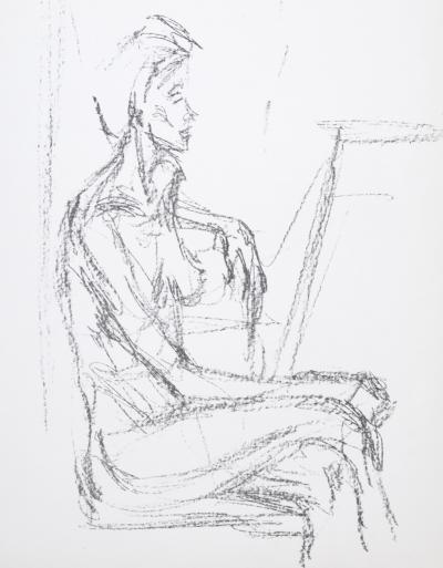 Alberto GIACOMETTI - Femme assise, 1961 - Original lithograph from Derrière Le Miroir n°127 2
