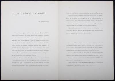 Alberto GIACOMETTI - Homme assis et sculpture, 1961 - Original lithograph on one double pages 2