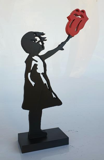 PYB - Banksy girl Rolling stones , 2023 - Sculpture 2