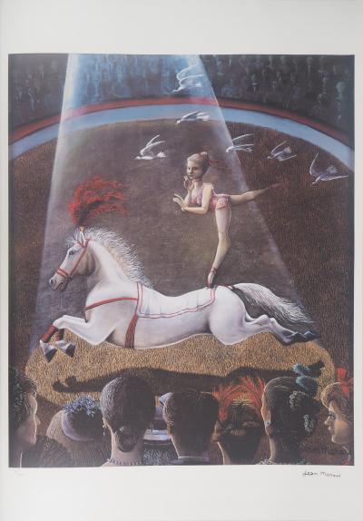 Jean MARAIS - Hommage à Toulouse-Lautrec : Le cirque - Lithographie sur vélin Signée 2