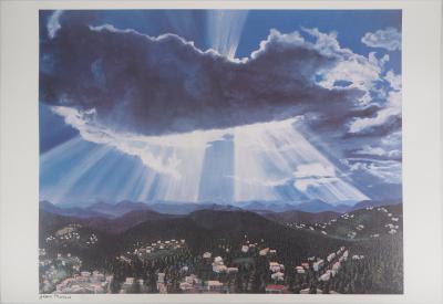 Jean MARAIS - Paysage ensoleillé (Vallauris) - Lithographie sur vélin Signée 2