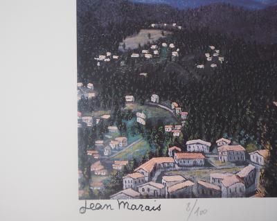 Jean MARAIS - Paysage ensoleillé (Vallauris) - Lithographie sur vélin Signée 2