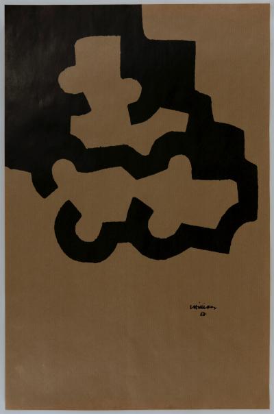 Eduardo CHILLIDA - Marmol y Plomo, 1974 - Lithograph on brown kraft paper 2