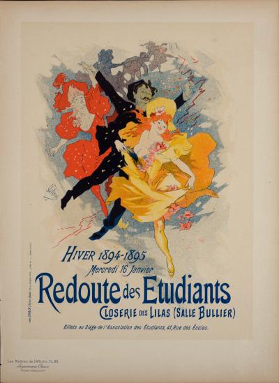 Jules CHÉRET - Les Maîtres de l’Affiche : Redoute des Étudiants, 1897 - Lithograph 2