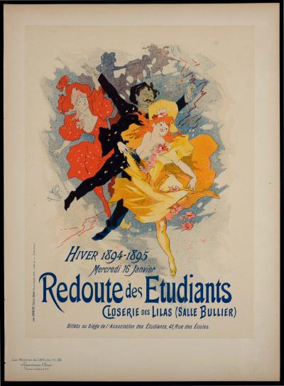 Jules CHÉRET - Les Maîtres de l’Affiche : Redoute des Étudiants, 1897 - Lithograph 2