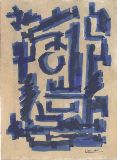 Serge BENOIT - Composition, 2019 - Technique mixte sur papier 2