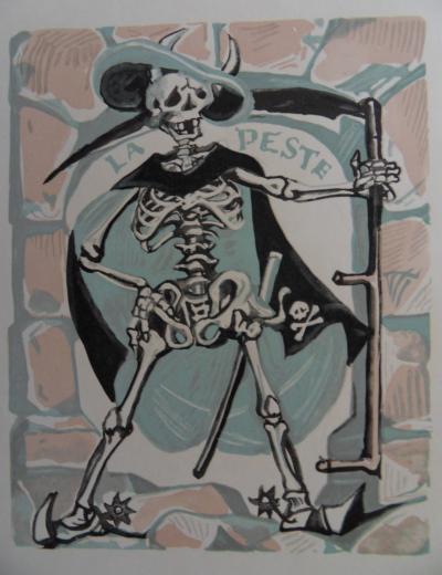Tsuguharu Léonard FOUJITA : Mort, la faucheuse - Gravure 2