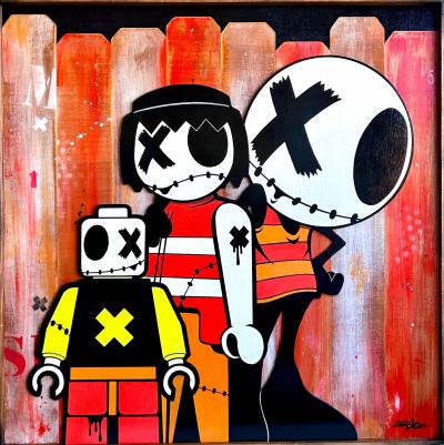 Arsen - Sacrée Triplette - Acrylique sur bois 2